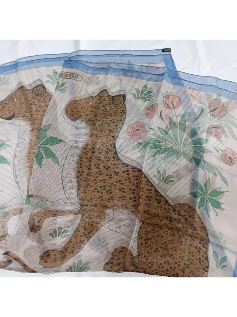 Hermes Carre Geant 140 les Leopard Scarf